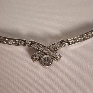 Nina Ricci Silver and CZ statement Necklace